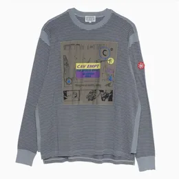 C. e Cav EMPT T-Shirt Männer Frauen locker lässig Langarm Streifen Streifen Patch Stickerei beste Qualität Streetwear Cavempt T-Shirts 15