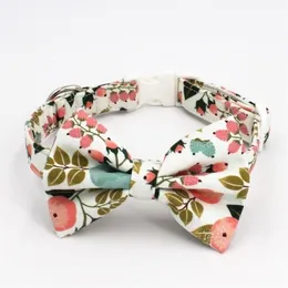 Floral Dog Collar Bow Tie Matchande ledning för 5Size för att välja bröllopshundgåvor ditt husdjur Y200515