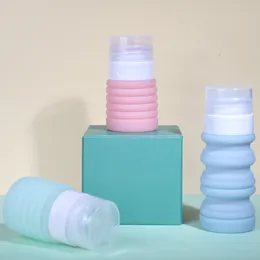 Articoli da toeletta Contenitori per lozioni per shampoo Dimensioni da viaggio pieghevoli Bottiglie portatili Tazza divisoria per crema pieghevole in silicone
