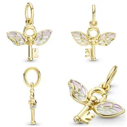 925 Sterling Srebrny Dangle Charm Gold Świnie Koraliki Koraliki Fit Fit Pandora Charms Bransoletka DIY Akcesoria biżuterii