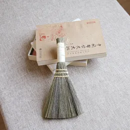 Trägolv svepande kvastar mjukt hår päls hushållsgolv rengöring verktyg manuell archaize kvast sopor