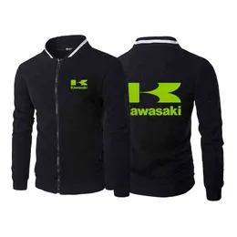 Kawasaki 2022 Men's New Spring and Autumn Fashionable Printing Zipper Sweatshirts Stand Collar Casual Sweatshirt Clothing