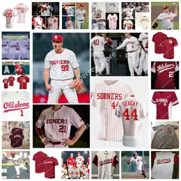 Oklahoma OU Stitched College Baseball Jersey Conor McKenna 2 Blake Brewster 7 Milan Walla 27 Vujovich 20 Will Dennis 1 Diego Muniz 39 Braxton Bohrofen 36 Tyler Hardman