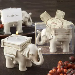 Candle Holders Retro Elephant Tea Light Holder Home Decor Candlestick Party Weding Favor Faddish Resin Handicrafts Creative Gift ACandle