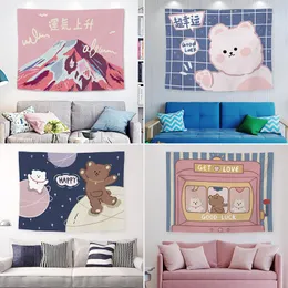Arazzi 3d Anime Sfondo Wall Hanging Panno Compleanno Ragazza Decorazioni Arazzo Rivestimento Tessuto Camera da letto Girly Pography