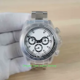 TW Factory Top Quality Klockor 40mm x 13mm Kosmograf 116500 Panda Chronograph Ceramic ETA 7750 Mekanisk rörelse Automatisk Mens Watch Mäns armbandsur