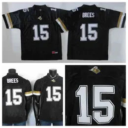 2019 년 대학 축구 유니폼 드류 브리츠 15 저지 희귀 Purdue Boilermakers Jerseys 스티치 블랙 고품질