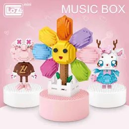 Loz Diamond Blocks Music Box Sun Flower Mini Bricks Building Build Str Kids Meeting Pixels Hobby Express Education Toys J220624