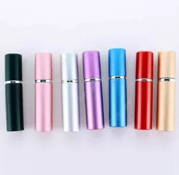 5ml Perfume Bottle Party Favor Portable Mini Aluminum Refillable With Spray Empty Makeup Containers With Atomizer For Traveler 1000pcs Sea Shipping DAJ478