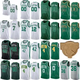 The Finals Screen Printed Basketball Jaylen Brown Jersey 7 Jayson Tatum 0 Dennis Schroder 17 Al Horford 42 Marcus Smart 36 Grant Williams 12