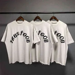 Y2k marka Pazar hizmet tişört güven tanrı tee erkekler kadınlar yüksek kaliteli üstler cpfm kısa kol kutsal spiritt t shir sıradan erkekler tişört mektup t-shirt 6140