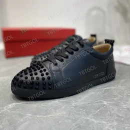 2024 Christain Loubotin Red Bottomlies Men Women Junior Spikes Sneakers Flat Sneakers Orlato Men Shoes Patent in pelle Runnis Tennis Trainer EU47 FQVN