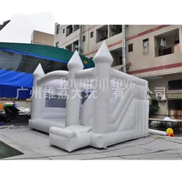 Коврики белый надувной надувной замок с слайд -коммерческим свадебным домом для детей для детей роскошная игра на открытом воздухе 803 E3