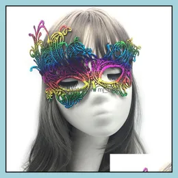 Party Masks Festive Supplies Home Garden Women Sexy Lace Eye Mask For Masquerade Halloween Venetian Costumes Carnival Anonymous Drop Deliv