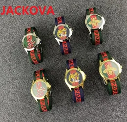 Super Business Schweiz Männer Frauen Uhren 38 mm 45 mm zwei Größen zur Auswahl Luxus Biene Tiger Schlange Skelett Nylon Japan Quarzwerk Saphirglas Spiegeluhr