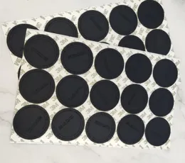 Round Black Gummi Coaster Pad Självhäftande Cup Bottom Stickers för 15oz 20oz 30oz Tumblers Skyddande icke-glidkuddar SN4940