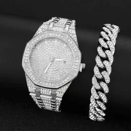 New Hip Hop Ice Out watch for Men Top Brand Luxury Diamond Casual Busins Quartz Wristwatch Male Clock Reloj