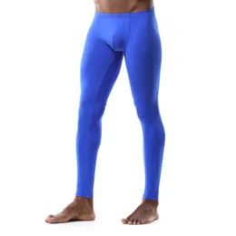Herrbyxor män låg midja mager för sport som kör fitness träning pojkar elastiska midjeband atletiska leggings nattkläder sleepwearmen's