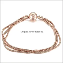 Bracelets Charm Jewelry 100 ٪ Real Sterling Sier Bracelet Fit Original Design Beads Charms Bangle DIY Gaint for Women Drop Delivery 202