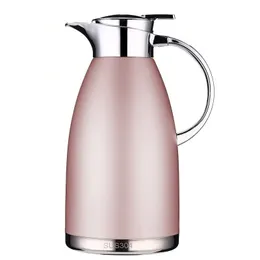 1.8L2.3L THERMOS KLASK THERMAL VATTEN JUG Pitcher Rostfritt stål Dubbelskikt Isolerat Vakuumflaska Kaffete Kettle Pot Y200106