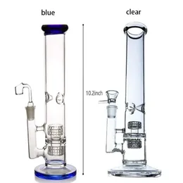 26 cm di altezza Glass Bubbler Narghilè Vetro spesso Bong d'acqua Dab rig Oil Matrix Perc 18mm banger Pipa da fumo