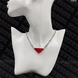 Triangle Pendant Necklace Women Men Link Chain Necklace Designer Business Jewelry Street Hip Hop Punk Necklaces