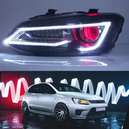 För VW Polo LED -bilstrålkastare Auto del Tillbehör Frambelysning Dimma Broms Omvänd dagsljus