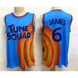 Nikivip 2021 Blue LeBron 6 James Basketer Jersey Space Jam Tune Squad Movie All Sitched Top Quality