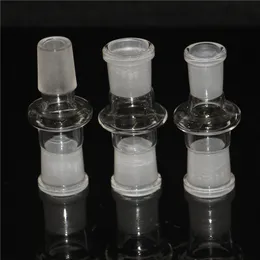 Glass Down Stem Adapter 18mm hane till 14 mm kvinnliga vattenpipa Reducer -kontakt för glasbongar Adaptrar Kvarts banger rökningsskål