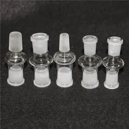 유리 봉 어댑터 물 담뱃대 14mm ~ 18mm 수컷 슬릿 디퓨저 감속기 커넥터 Bongs Quartz Banger Bowl 용 Ash Catcher Ground Joint