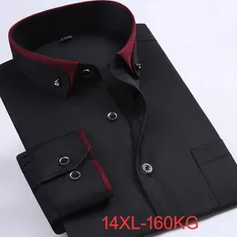 Tasarımcı Bahar Erkekler Düğün Gömlek resmi uzun kollu artı boyut büyük 3xl 4xl elbise gömlek pembe resmi lacivert 9xl 10xl 14xl Blou