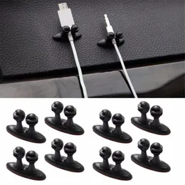 İç dekorasyonlar Araba Depolama Aksesuarları Mini Yapışkan Ürün Şarj Cihazı Hat Tokalı Kelepçe Kulaklık/USB Kablo Bağlayıcı Clipinterior