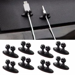 Decorações de interiores Acessórios de armazenamento de carro Mini adesivo do charger de charro de chapas de grampo/fixador de cabo de cabo USB Clipinterrior