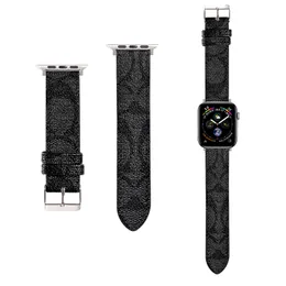 Watch Band para Apple Watch Bands Smartwatch Band Strap Series 1 2 3 4 5 6 7 S1 S2 S3 S4 S5 S6 S7 SE 38mm 40mm 41mm 45mm Designer de couro de vaca PU