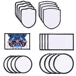 Party Supplies Blank Sublimation Patch Iron-On Round Square Shapes DIY Heat Transfer Printing Clothes Bag Repair Pad