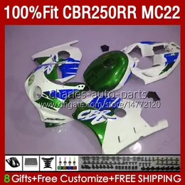 注入MC22 250CC用Honda CBR250 CC CBR 250RR 250 RR 90 91 92 93 94 95 1996 1997 1999 1999 1991 1992 1993 1990 1991 1992 1993 1995 97 99 99緑青フェアリング