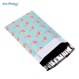 100 шт. 15x23см 6x9 дюймов Flamingo Pattern Poly Mailers Self Seell Plastic Lope Bagsgift Bag Y200709