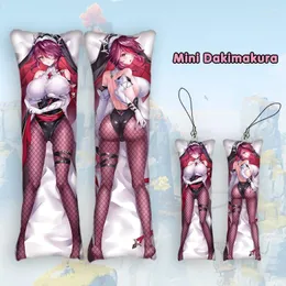 Anahtarlıklar Genshin Etkisi Rosaria Dakimakura Keychain Anime Aksesuarları Şeftali Dinli Vücut Yastığı Anahtar Yüzük Çantası Kolye Otaku hediyekeychains Fier22