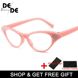 Fashion Sunglasses Frames Clear Cateye Style Red Shades Sexy Optical Glasses Woman Vintage Sun Brand Designer Female Spectacles Frame Eyegla