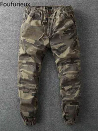 Foufurieux Baumwolle Camouflage Cargo Hosen Männer Casual Militär Industrie Ankle-länge Jogger Männer Herbst Mode Herren Jogginghose G220713