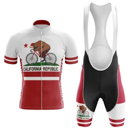 Kalifornien Republic Mens Cycling Jersey Set Ropa Ciclismo Clothing Mtb Bike Bicycle Clothes 2024Cykling Uniform 2xs-6xl A52