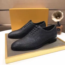 Herren-Kleidschuhe, Business-formelle Marken-Designer-Schnürschuhe, Oxford-Schuhe für Herren, Party, Hochzeit, echtes Leder, Büro-Wohnungen, Größe 38–45 mkjjj000002