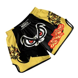 Boxing Shorts Muay Thai Kick Boxing Boxer Shorts MMA Men Fight Grappling Sportswear Boxing Short Pant Wholesale 220511