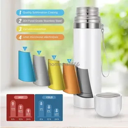 18 oz süblimasyon Boş Tumbler Cups Vakum Yalıtımlı Tumbler Lid Beyaz Paslanmaz Çelik Tumbler Sublimasyon için DIY Tumblers Kahve Seyahat Kupası Office AA