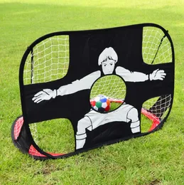 Folding Soccer Net Goal Set Sports Toys Portable Pop Up Football Goals with Carrying Bag For Kids Backyard Training