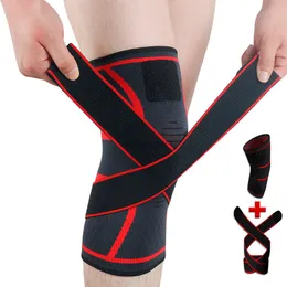 1 st knästödskydd knäskydd knäskopp knäskydd tryck på elastiskt stagbälte för att köra basketvolleyboll