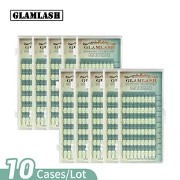 Glamlash Toptan 10 Caselot Rus hacmi 2d 3d 4d 5d 6d 6d kirpik uzantısı premade fan bireysel vizon kirpikleri CIL 220524