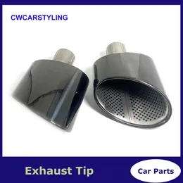 إكسسوارات السيارة 1 زوج 304 طرف كاتم الصوت العادم Stailess Stailets لـ Audi RS3 RS4 RS4 RS5 RS6 أنبوب العادم الداخلي