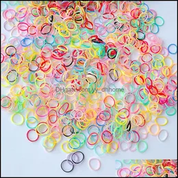 Hårgummibandsmycken 3000 st/ställ in fast färg 1 cm bredd baby slips elastisk ring för barn barn gir dhmeo