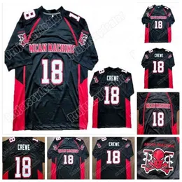 MCeoC202 EJ Paul Crewe 18 Maglia da football americano Mean Machine The Longest Yard Movie Jersey 100% ricamo cucito per uomo donna gioventù